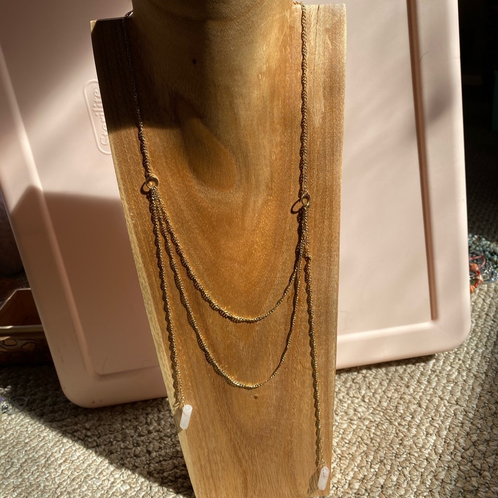 Gold crystal necklace
